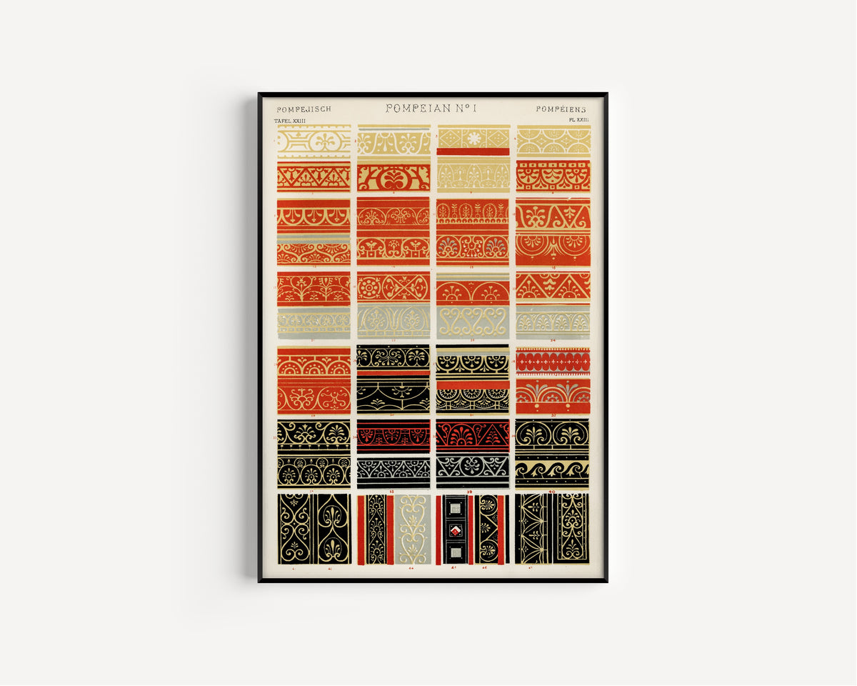 Owen Jones — Pompeian No. 1 | Grammar of Ornament Design Print