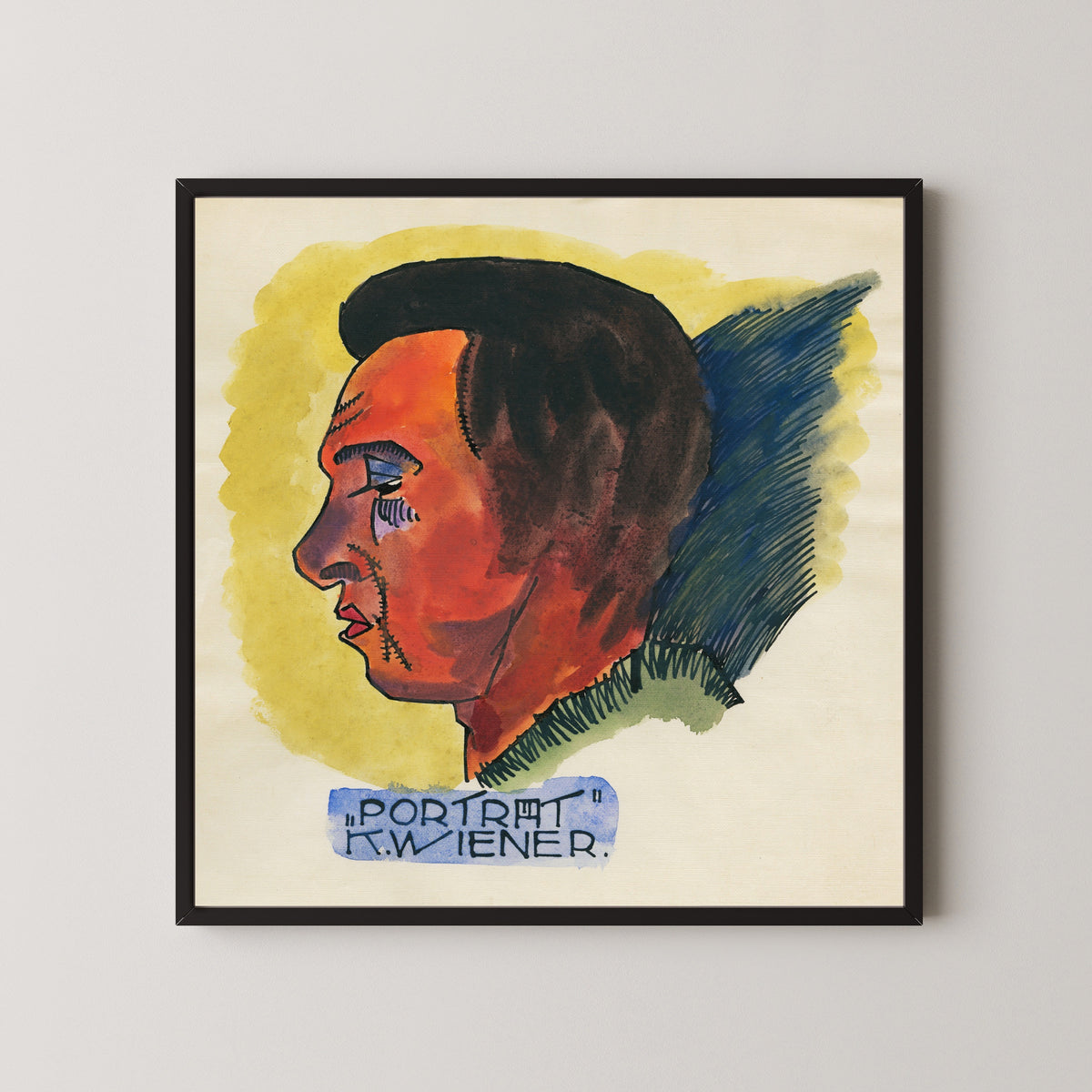 Karl Wiener — Porträt (Portrait in Profile) | Expressionist Art Print