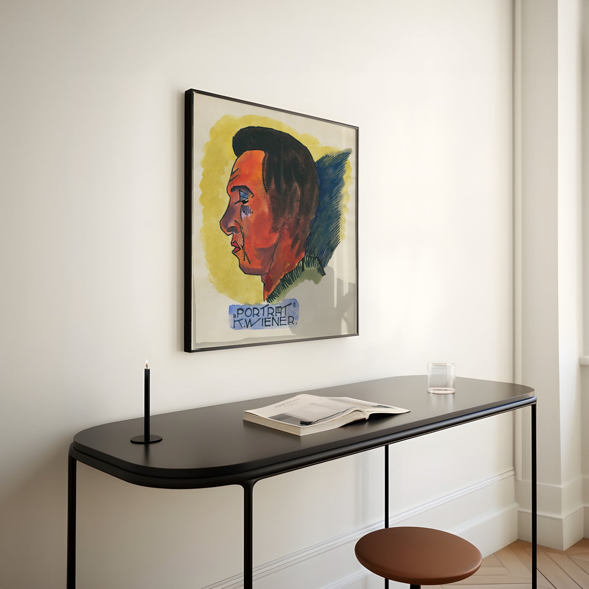 Karl Wiener — Porträt (Portrait in Profile) | Expressionist Art Print