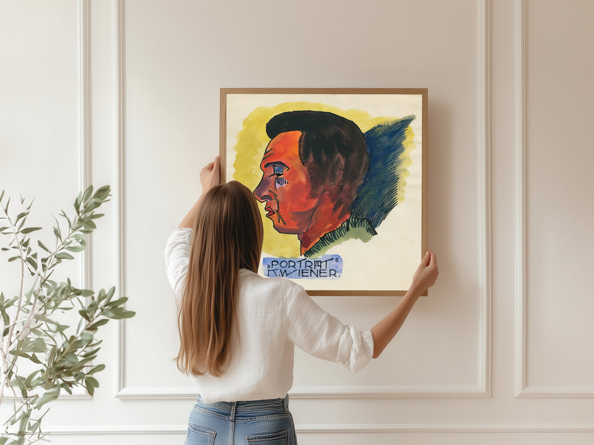 Karl Wiener — Porträt (Portrait in Profile) | Expressionist Art Print