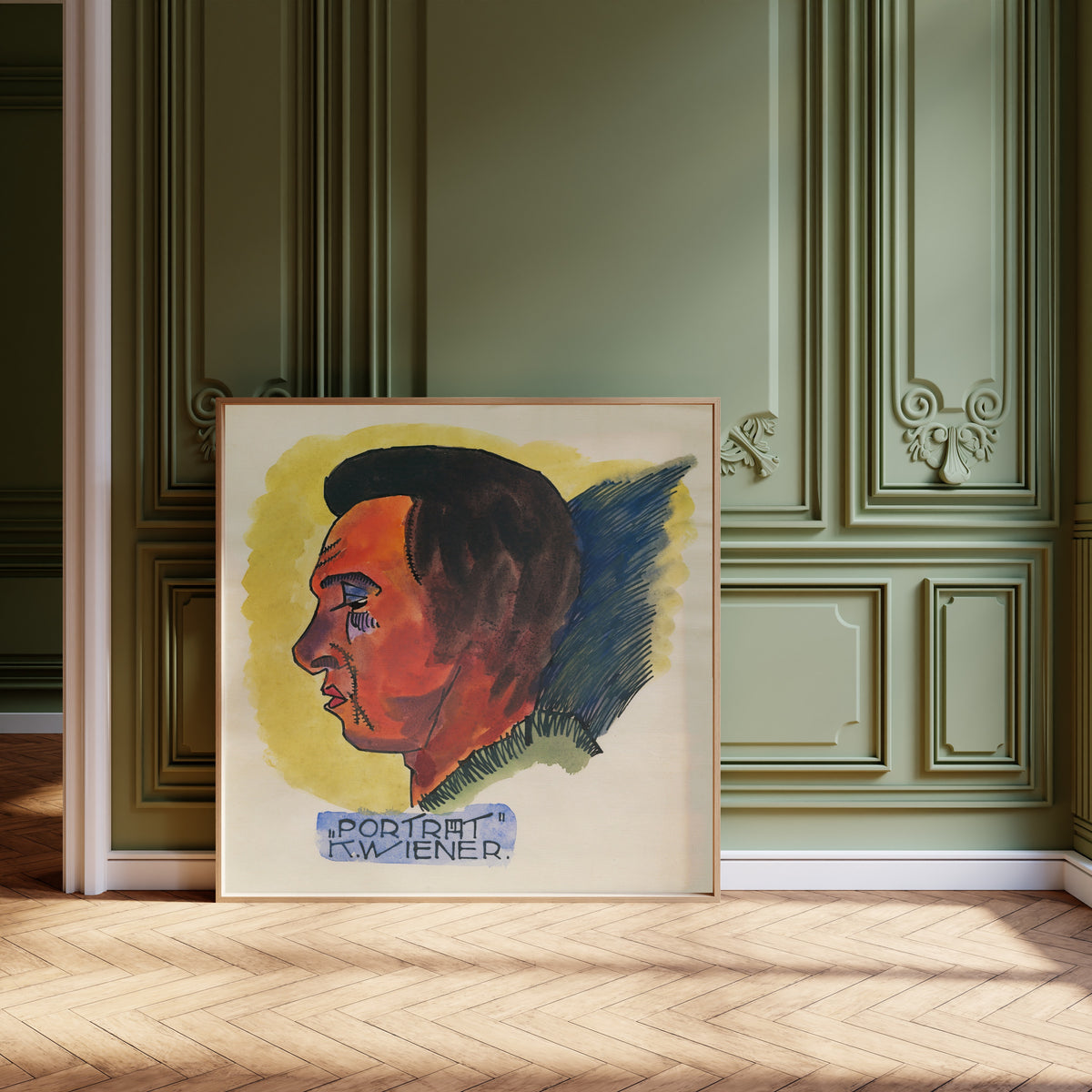 Karl Wiener — Porträt (Portrait in Profile) | Expressionist Art Print