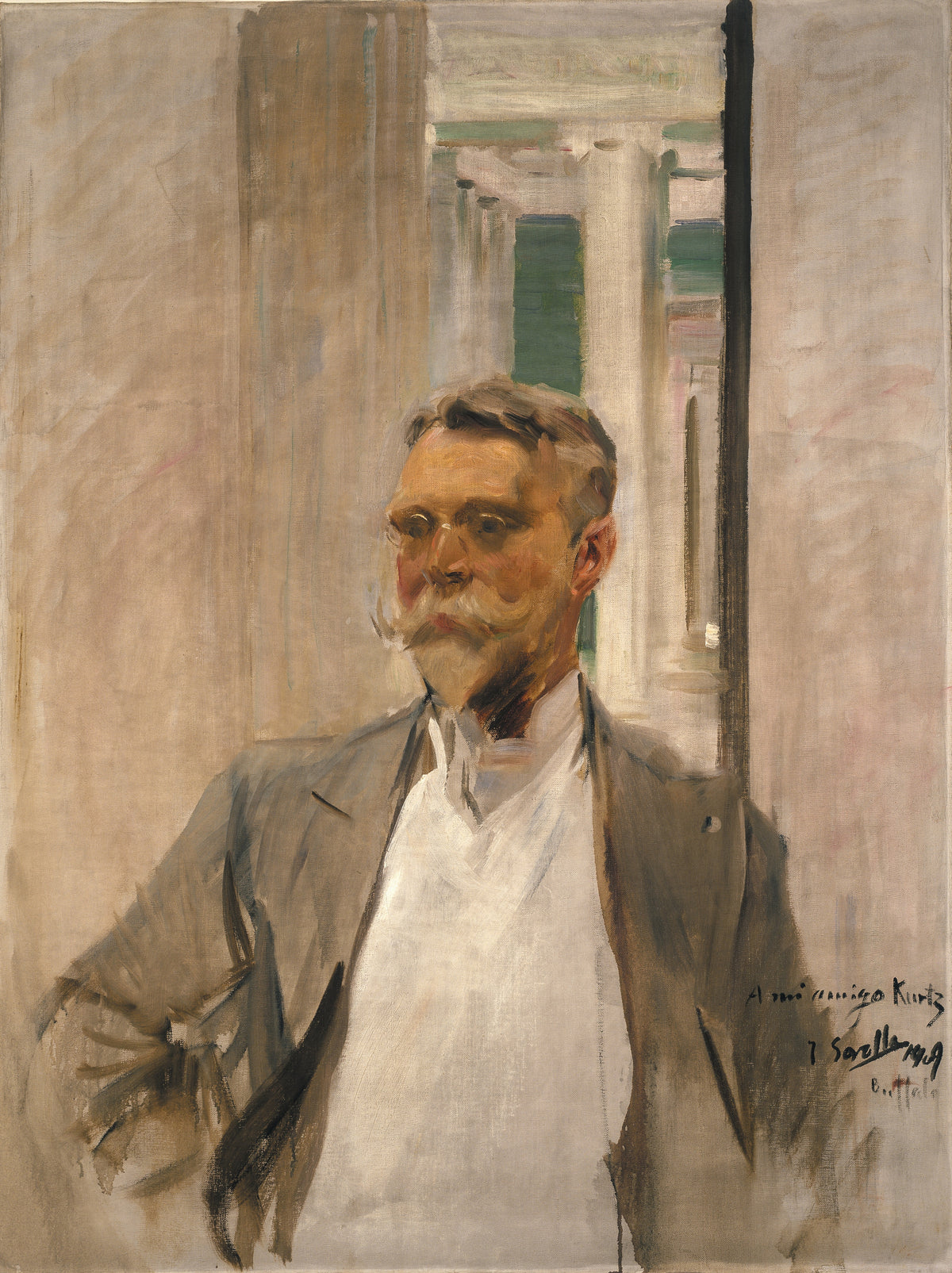 Joaquín Sorolla — Portrait of Charles M. Kurtz, Founding Director, Albright Art Gallery | Fine Art Print