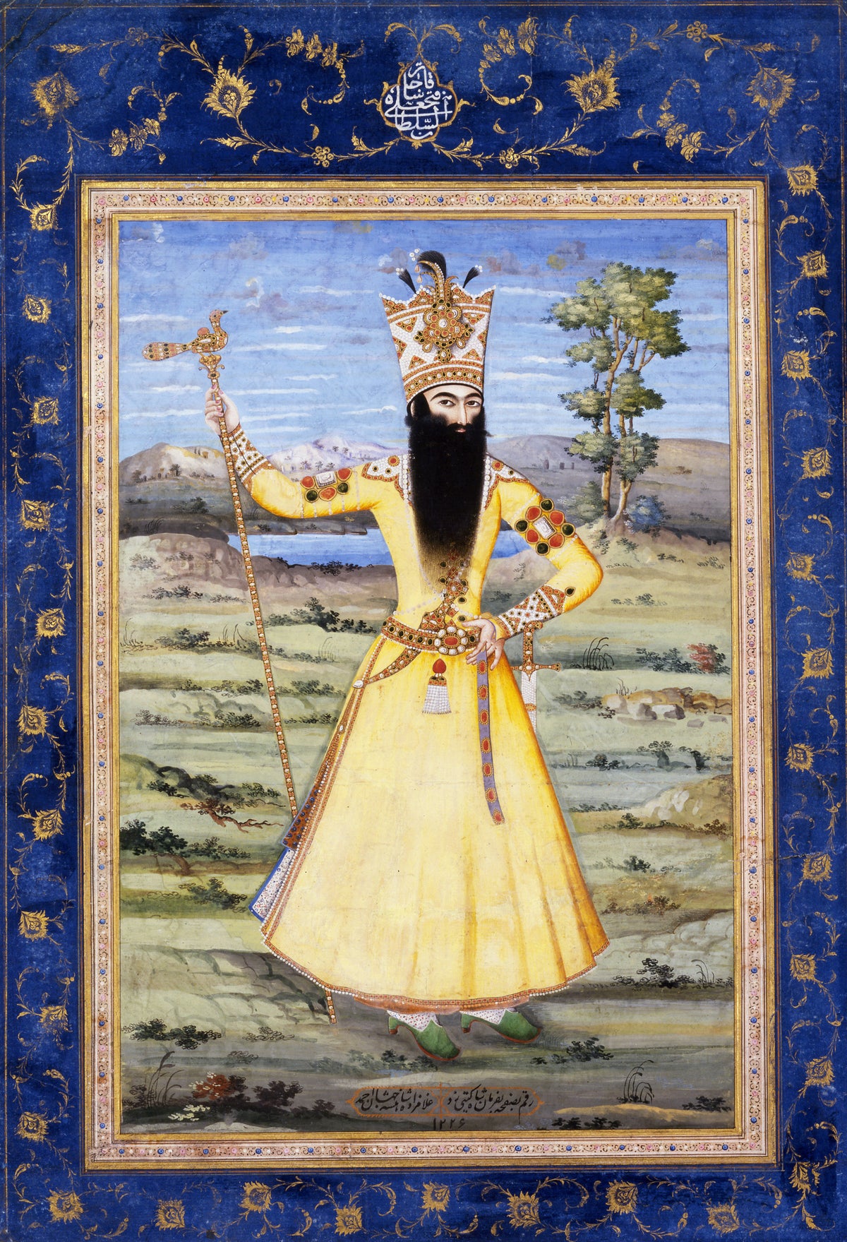 Ahmad — Portrait of Fath-Ali Shah Qajar | Persian Miniature Art Print