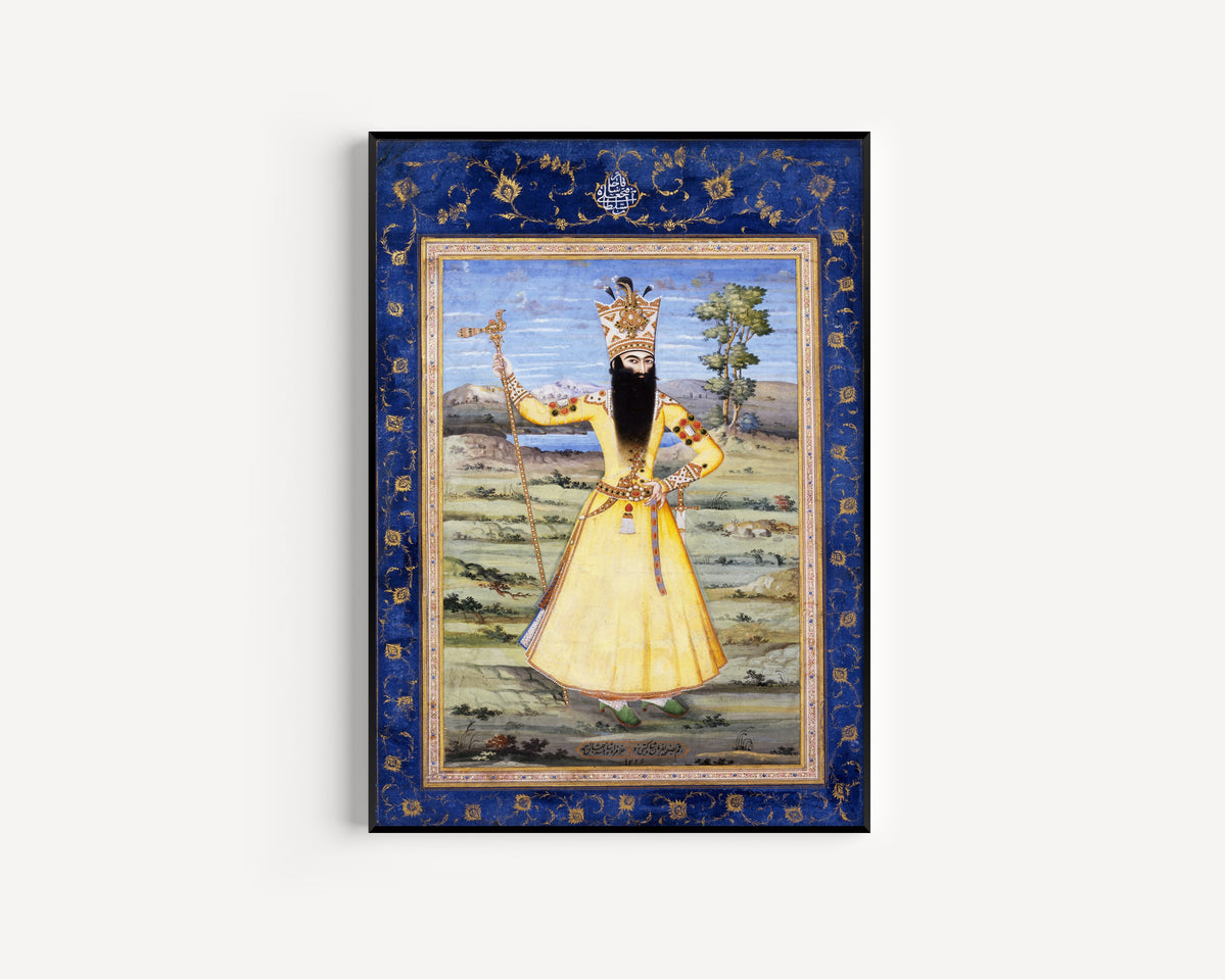 Ahmad — Portrait of Fath-Ali Shah Qajar | Persian Miniature Art Print