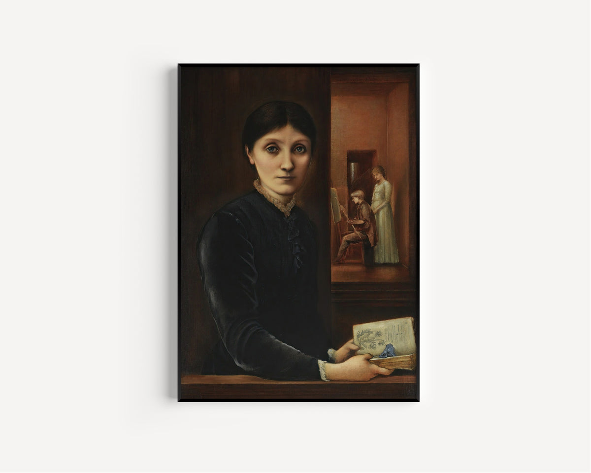 Edward Burne-Jones — Portrait of Georgiana Burne-Jones (with Philip and Margaret) | Pre-Raphaelite Art Print
