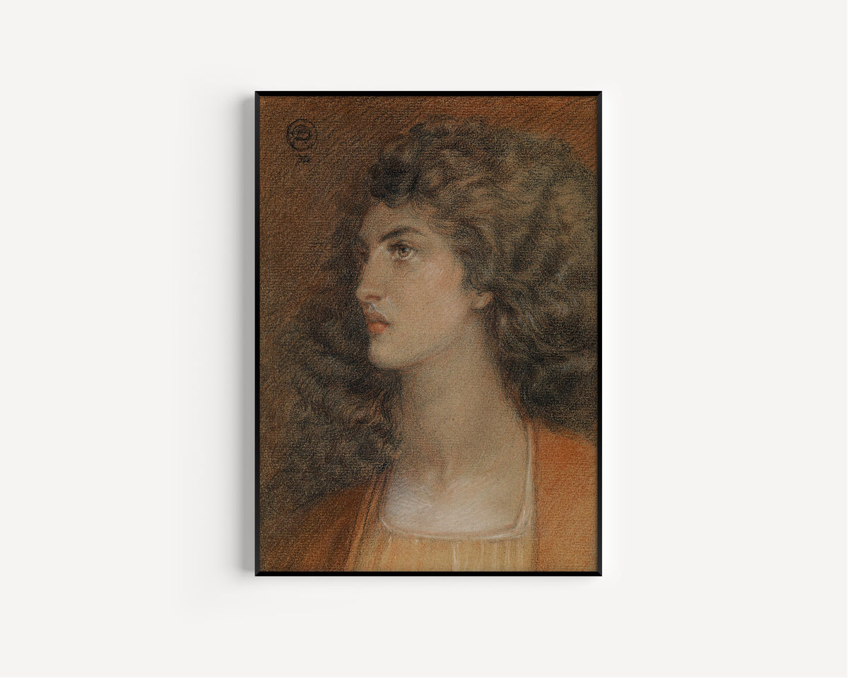 Dante Gabriel Rossetti — Portrait of Miss Herbert | Pre-Raphaelite Art Print