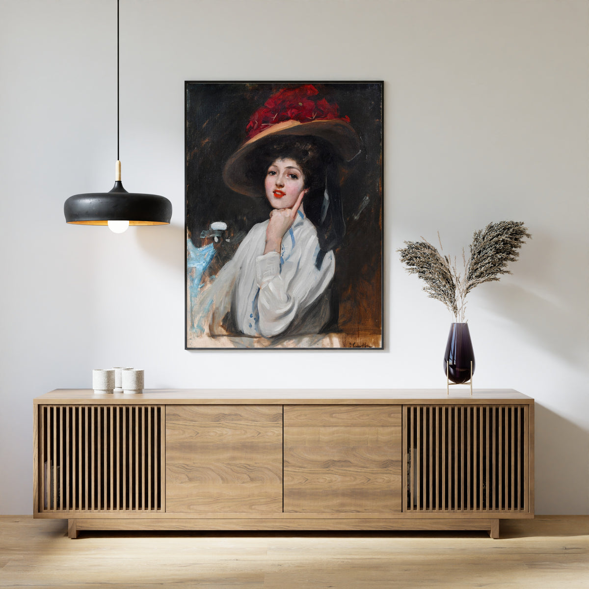 Joaquín Sorolla — Portrait of a Young Woman in a Hat | Fine Art Print