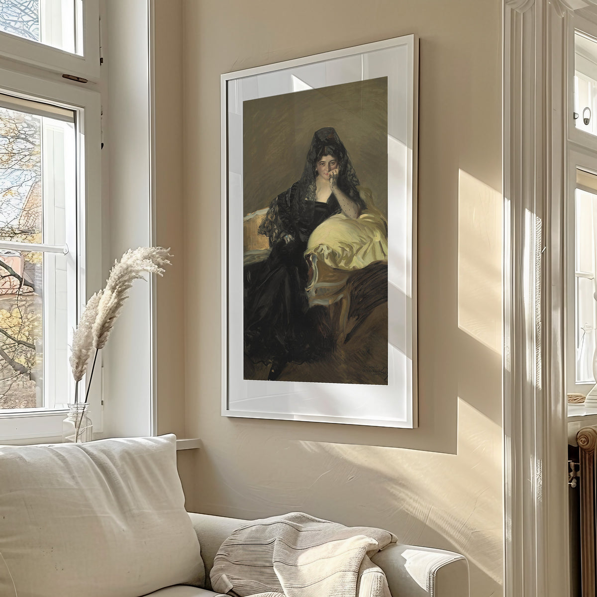 Joaquín Sorolla — Señora de Urcola in a Black Mantilla | Fine Art Print