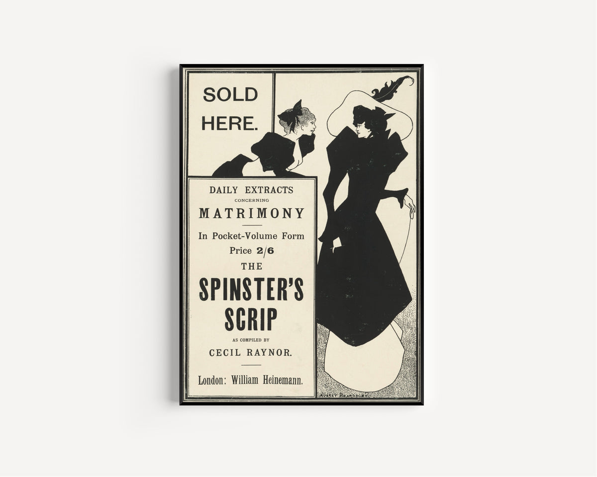Aubrey Beardsley — Poster for The Spinster's Scrip | Art Nouveau Poster Print