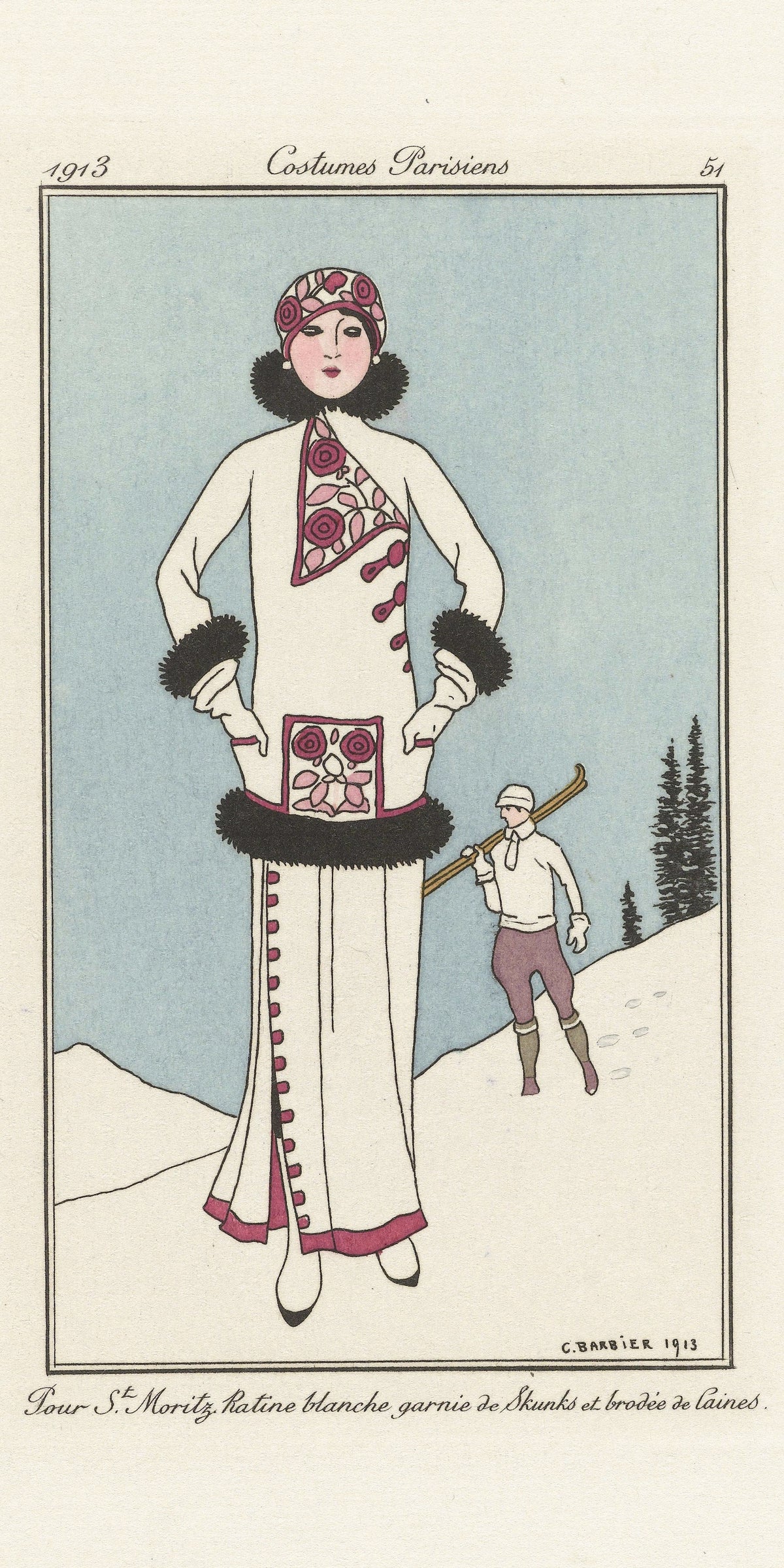 George Barbier — Pour St. Moritz | Art Deco Fashion Print