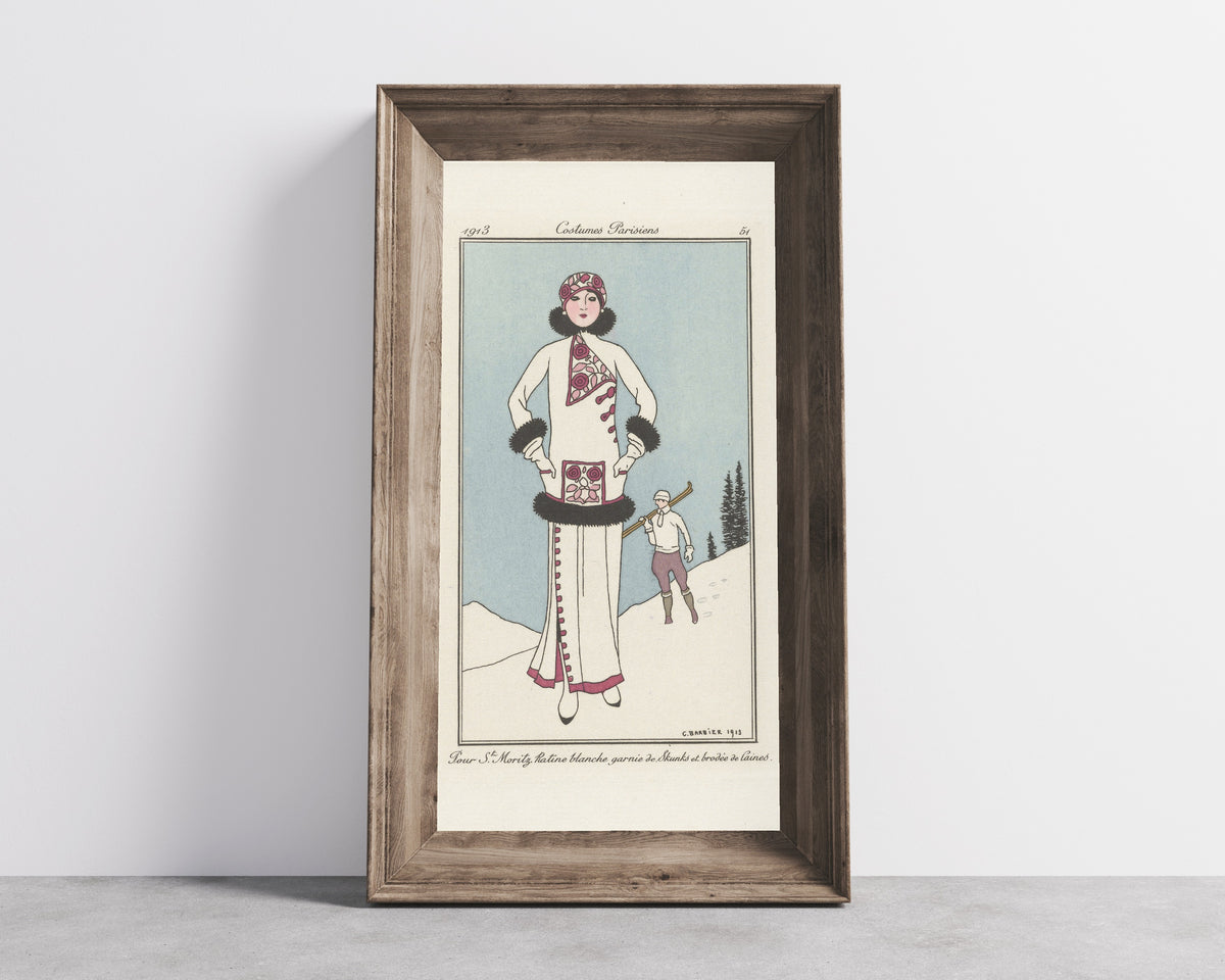 George Barbier — Pour St. Moritz | Art Deco Fashion Print
