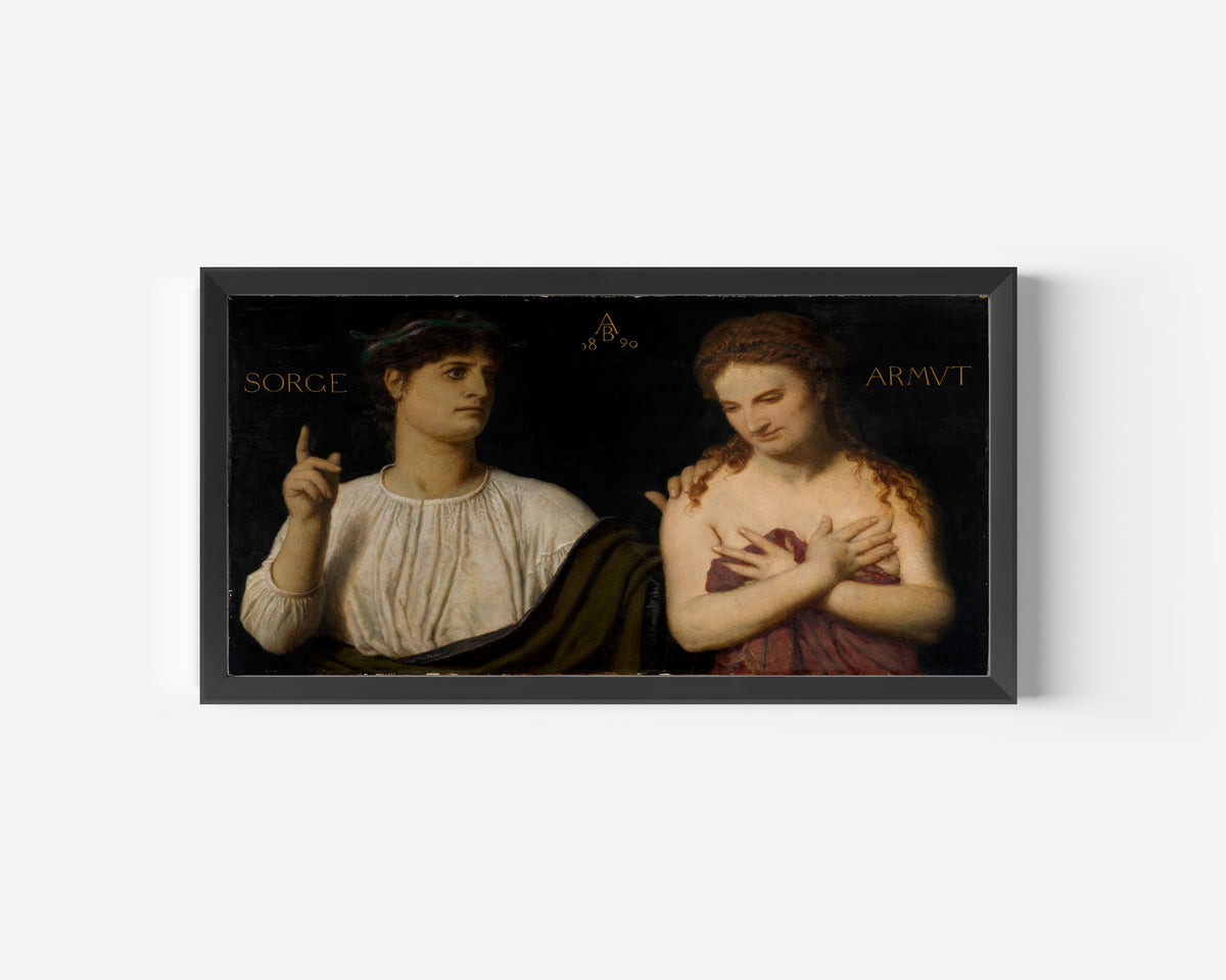 Arnold Böcklin — Poverty and Care | Symbolist Art Print