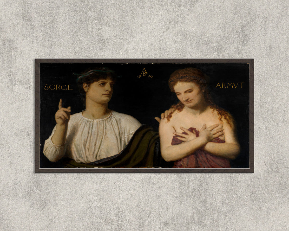 Arnold Böcklin — Poverty and Care | Symbolist Art Print