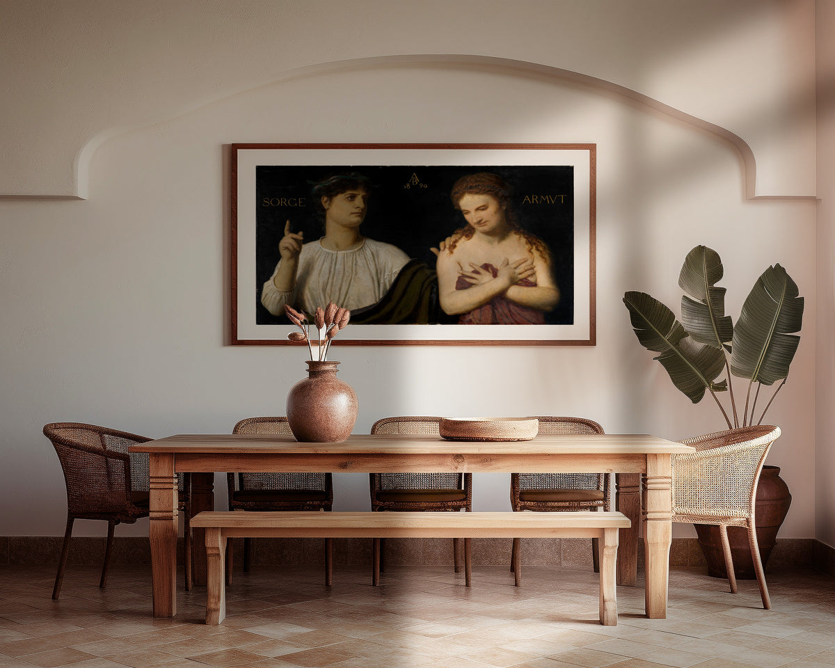 Arnold Böcklin — Poverty and Care | Symbolist Art Print