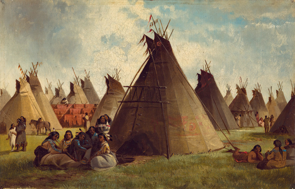 John Mix Stanley — Prairie Indian Encampment | Western Art Print