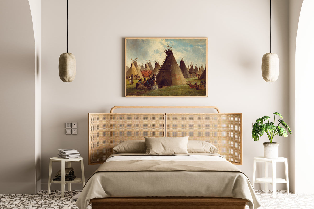 John Mix Stanley — Prairie Indian Encampment | Western Art Print