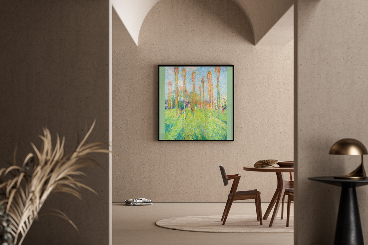 Henri Martin — Prairie ensoleillée aux peupliers | Pointillist Landscape Print