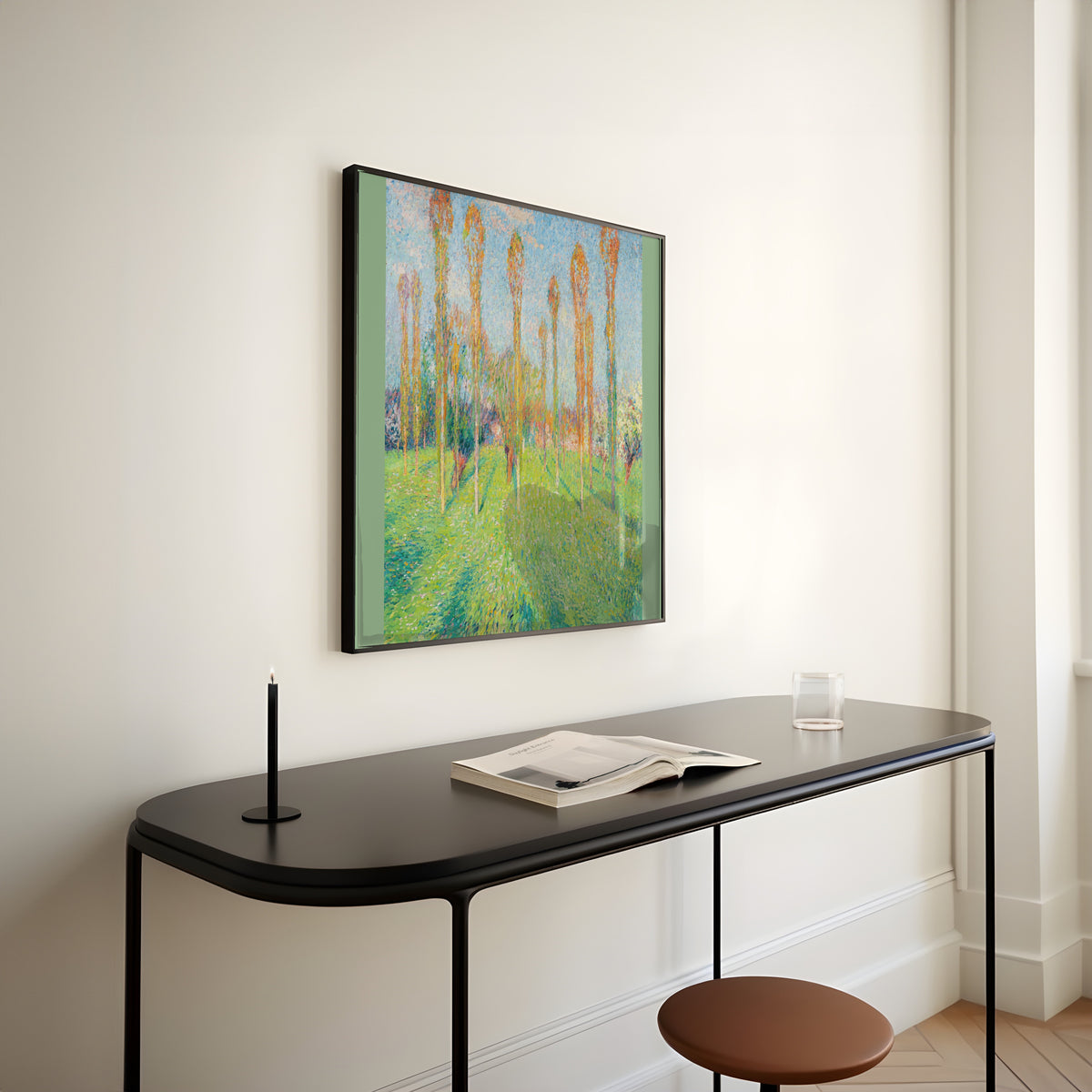 Henri Martin — Prairie ensoleillée aux peupliers | Pointillist Landscape Print