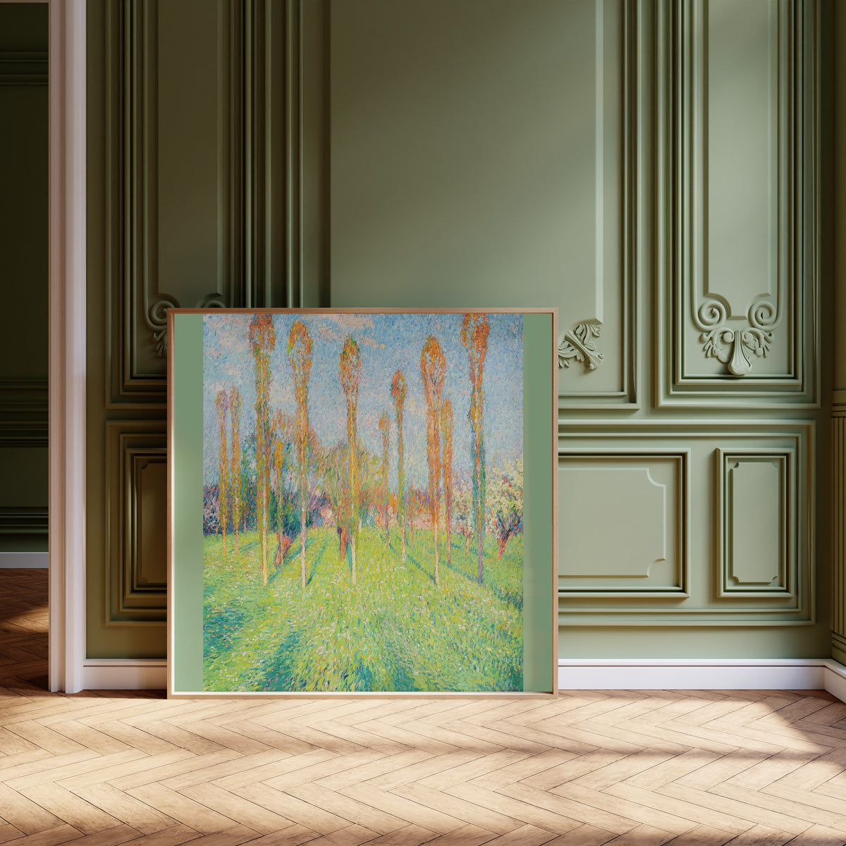 Henri Martin — Prairie ensoleillée aux peupliers | Pointillist Landscape Print