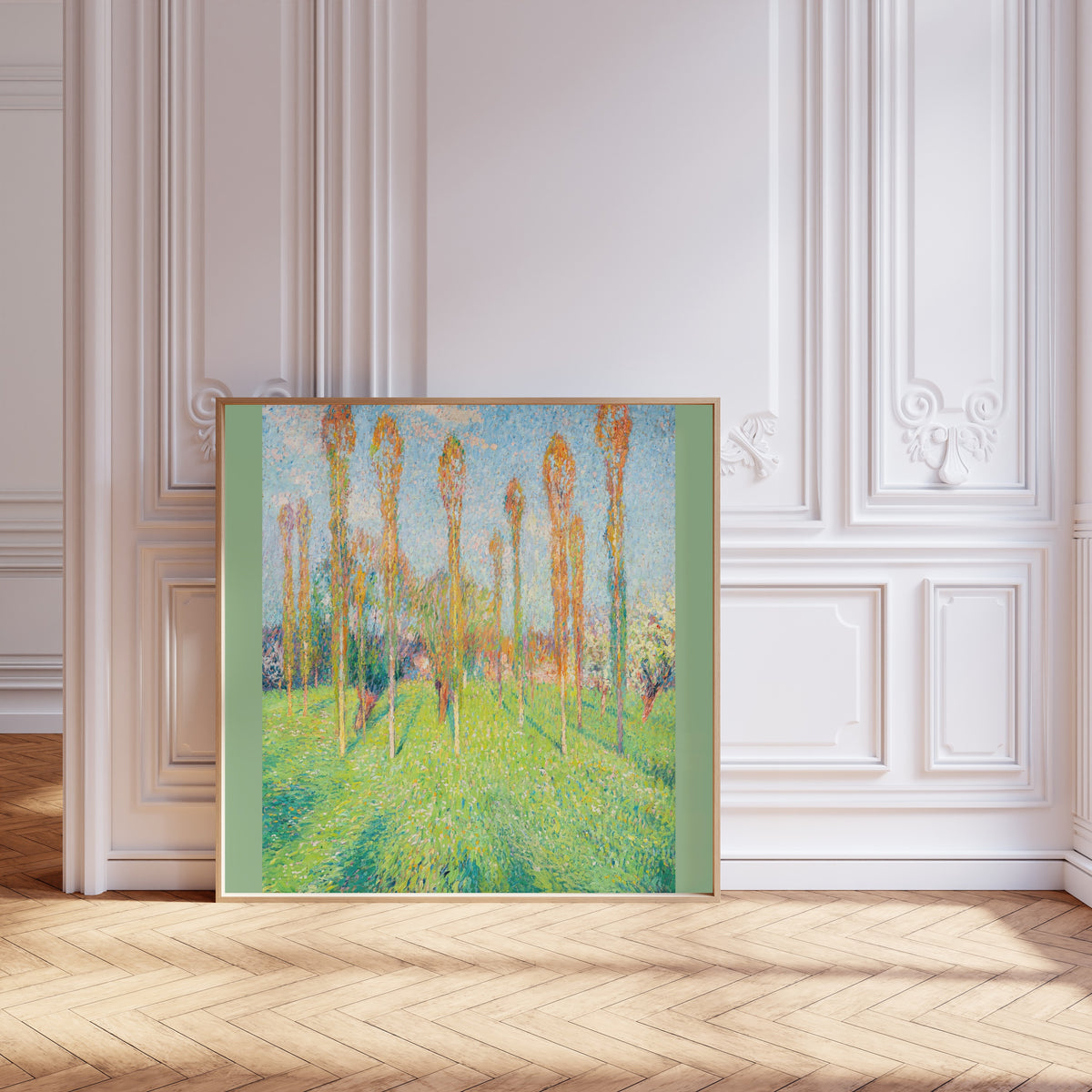 Henri Martin — Prairie ensoleillée aux peupliers | Pointillist Landscape Print