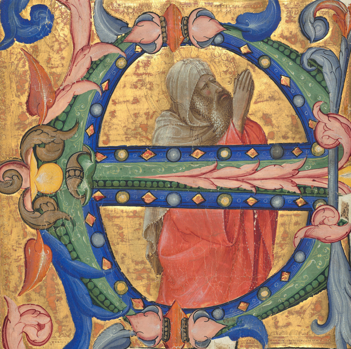 Lorenzo Monaco — Praying Prophet | Illuminated Initial Print
