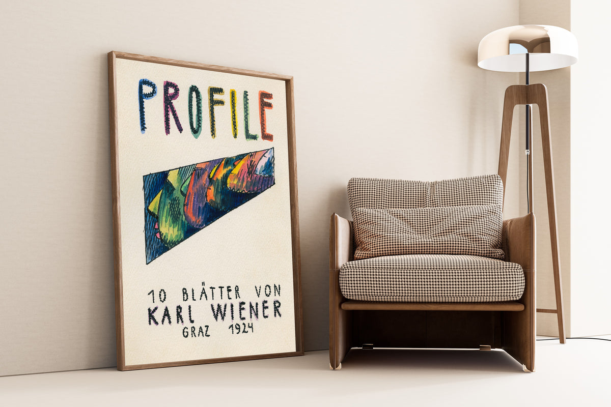 Karl Wiener — Profile, 10 Blätter (Profiles, Title Sheet) | Vintage Poster Print