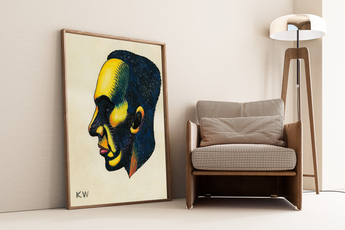 Karl Wiener — Profile Head Study No. 1 | Expressionist Art Print