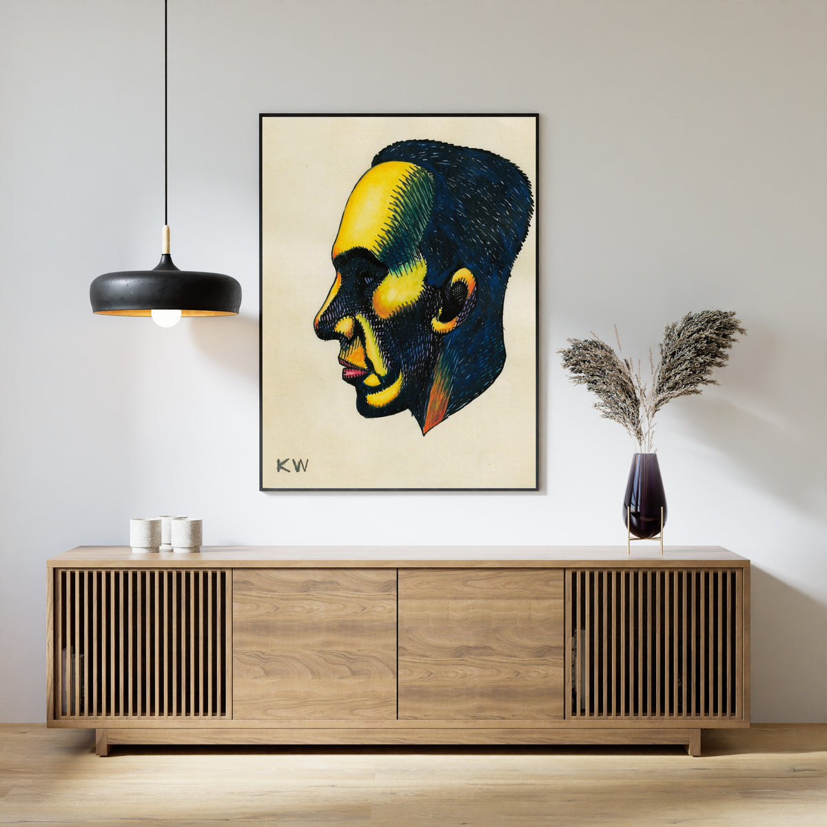 Karl Wiener — Profile Head Study No. 1 | Expressionist Art Print
