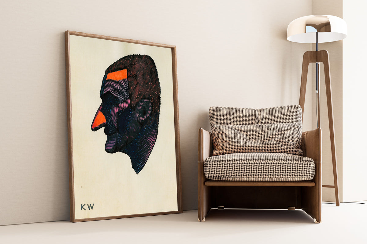 Karl Wiener — Profile Head Study No. 2 | Expressionist Art Print