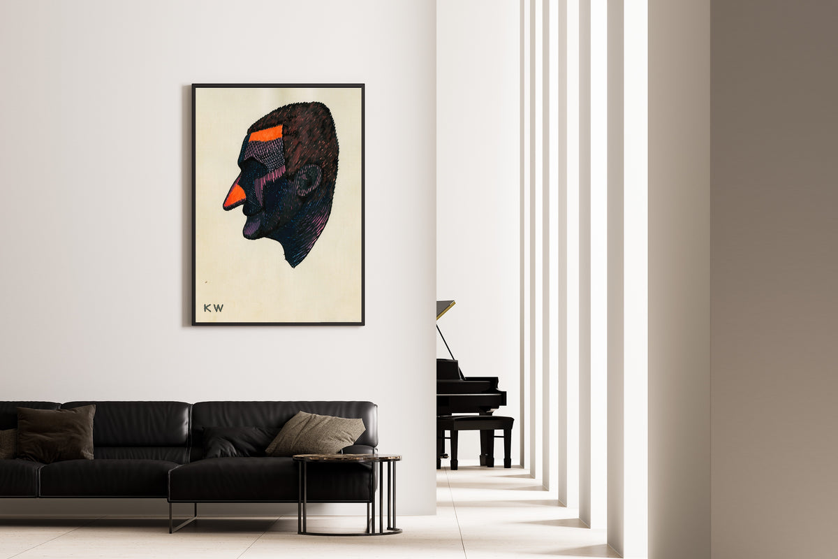 Karl Wiener — Profile Head Study No. 2 | Expressionist Art Print
