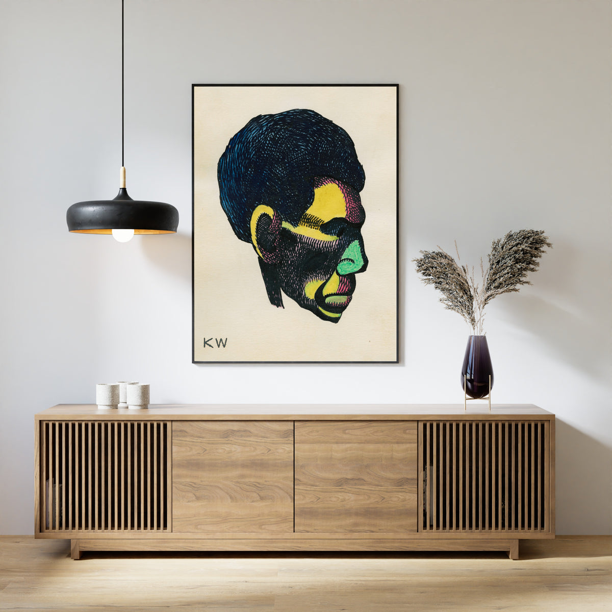 Karl Wiener — Profile Head Study No. 6 | Expressionist Art Print