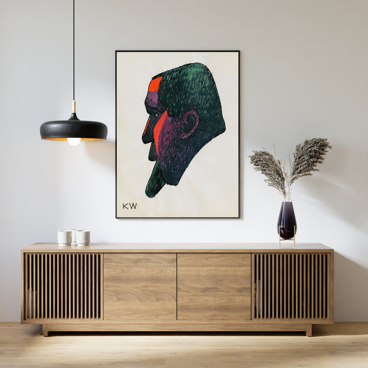 Karl Wiener — Profile Head Study No. 8 | Expressionist Art Print