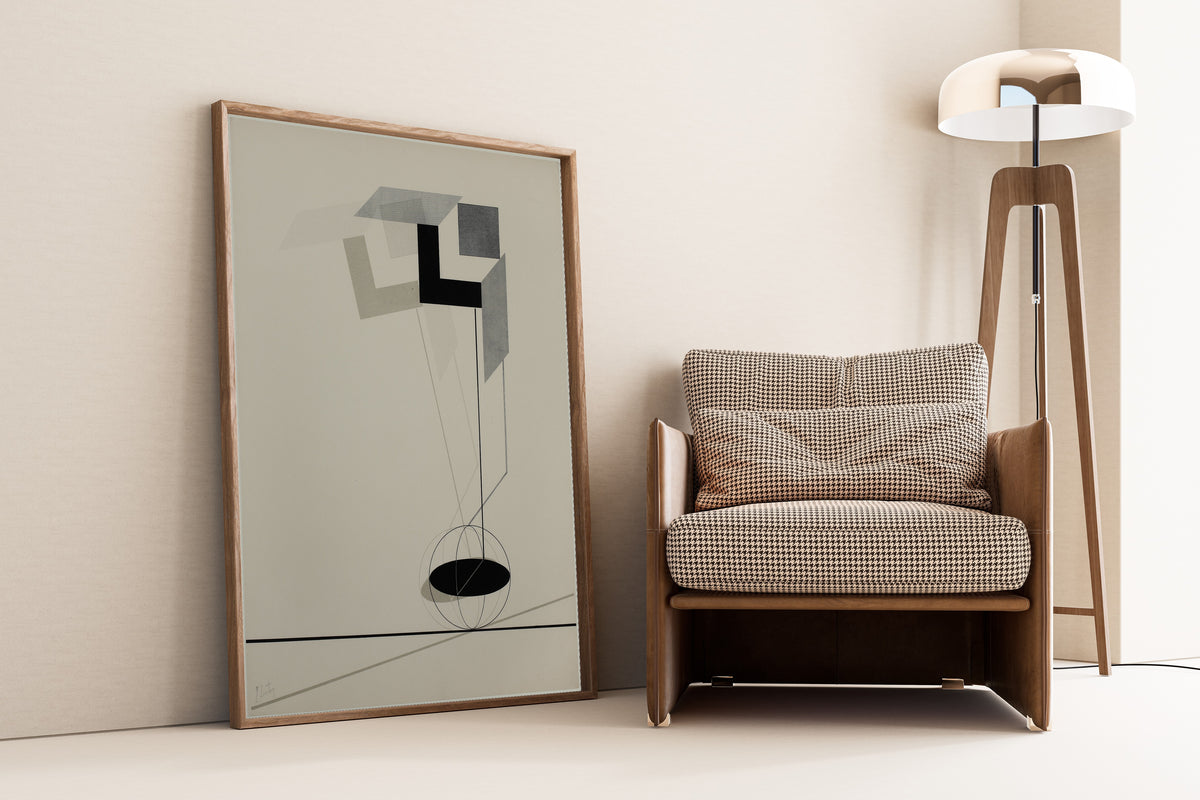 El Lissitzky — Proun Portfolio: Grey Planes over a Black Ellipse | Constructivist Lithograph Print