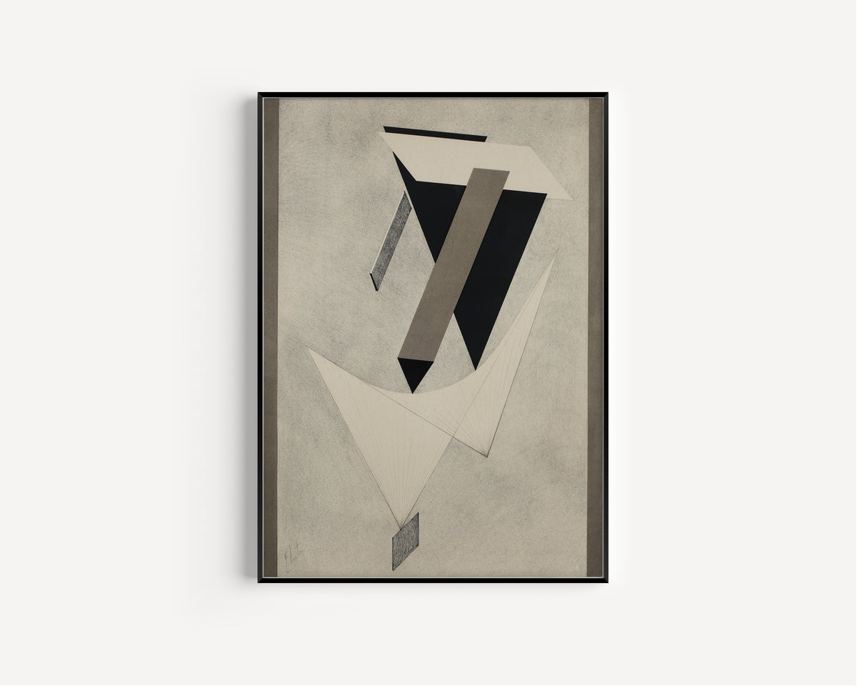 El Lissitzky — Proun Portfolio: Grey and Black Triangles | Constructivist Lithograph Print