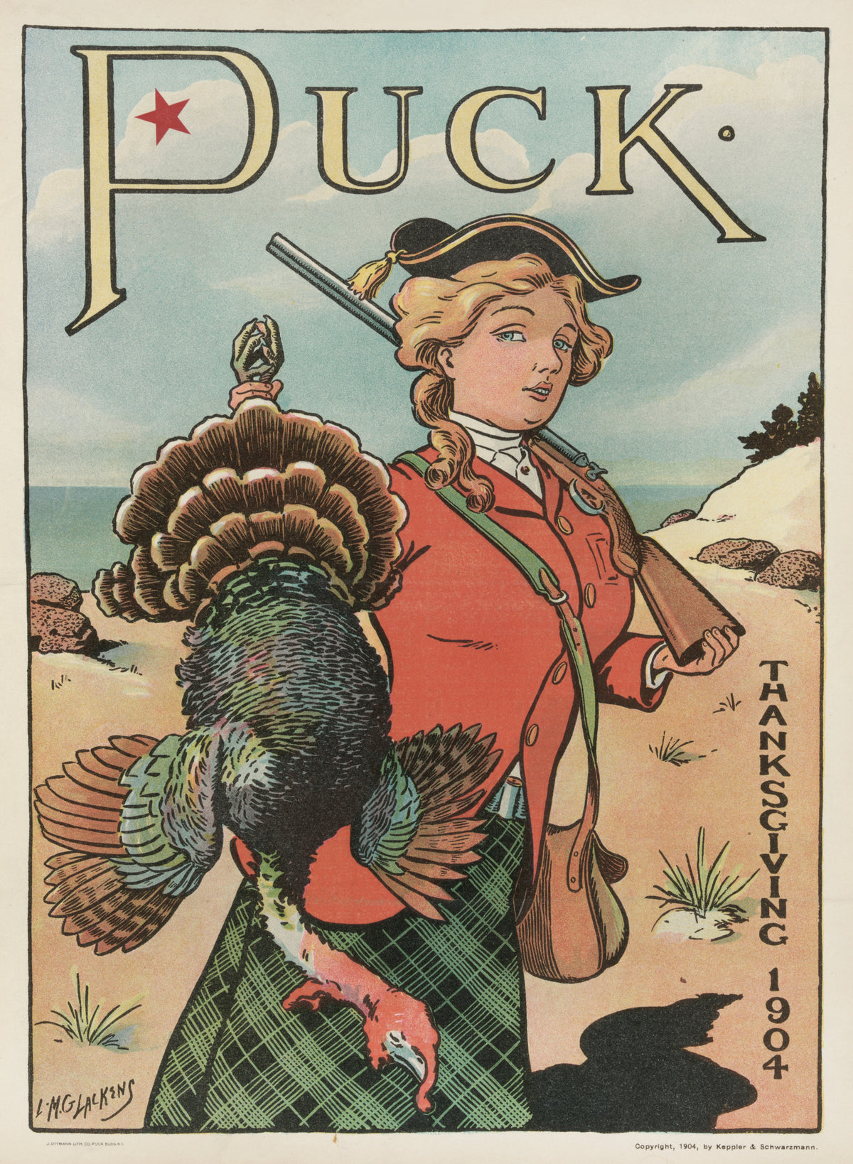 Louis Glackens — Puck, Thanksgiving 1904 | Vintage Thanksgiving Print