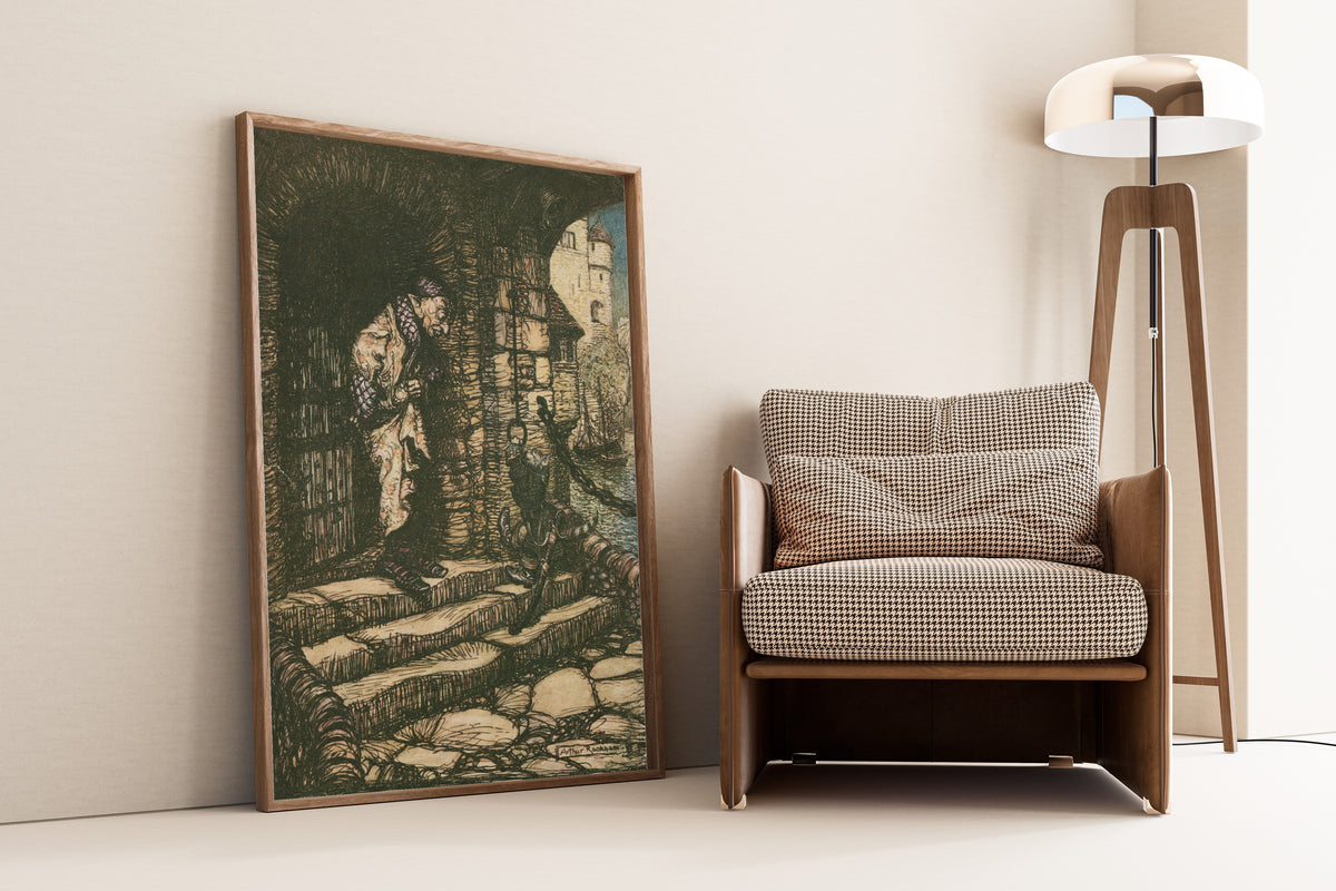 Arthur Rackham — Puss in Boots | Fairy Tale Illustration Print