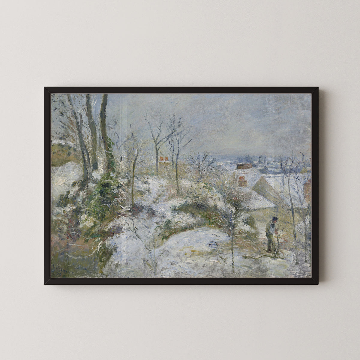 Camille Pissarro — Rabbit Warren at Pontoise, Snow | Fine Art Print