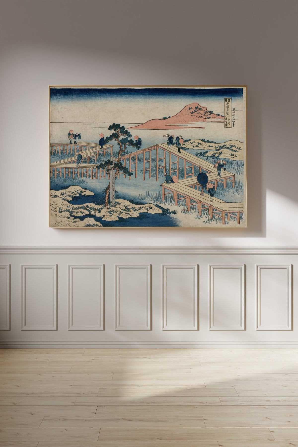 Katsushika Hokusai — Remarkable Views of Bridges in Various Provinces: An Ancient Picture of the Eight Part Bridge in Mikawa Province | Japanese Woodblock Print (Ukiyo-e)
