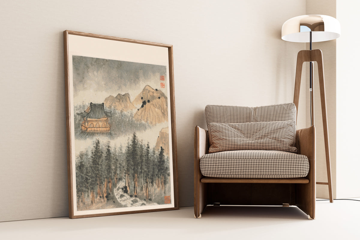 Shitao — Reminiscences of Qinhuai River | Chinese Ink Painting Art Print
