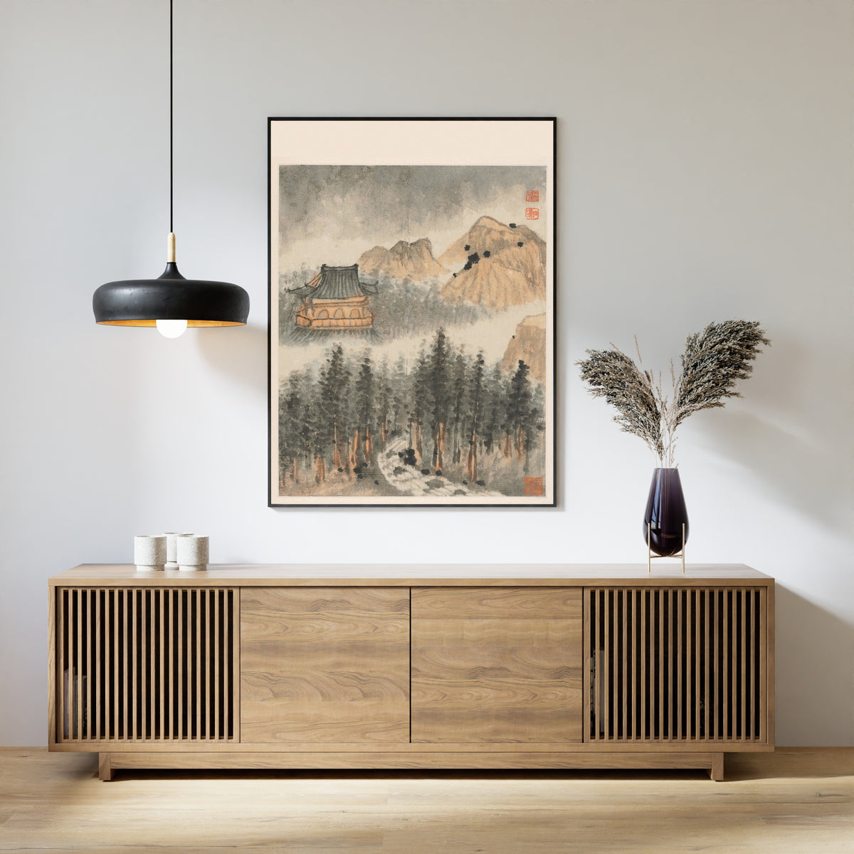 Shitao — Reminiscences of Qinhuai River | Chinese Ink Painting Art Print