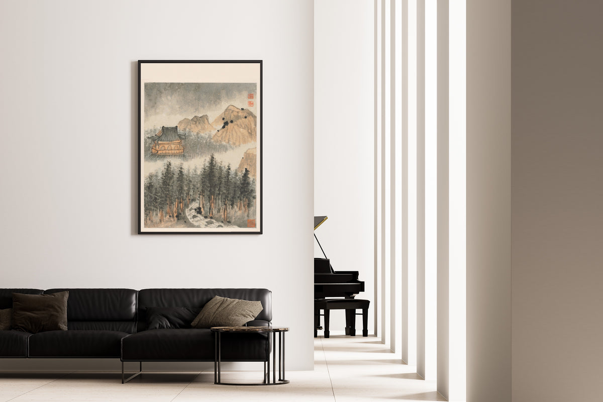 Shitao — Reminiscences of Qinhuai River | Chinese Ink Painting Art Print