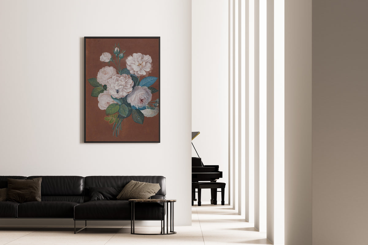 Pierre-Joseph Redouté — Rose Bouquet with Insects | Botanical Illustration Print