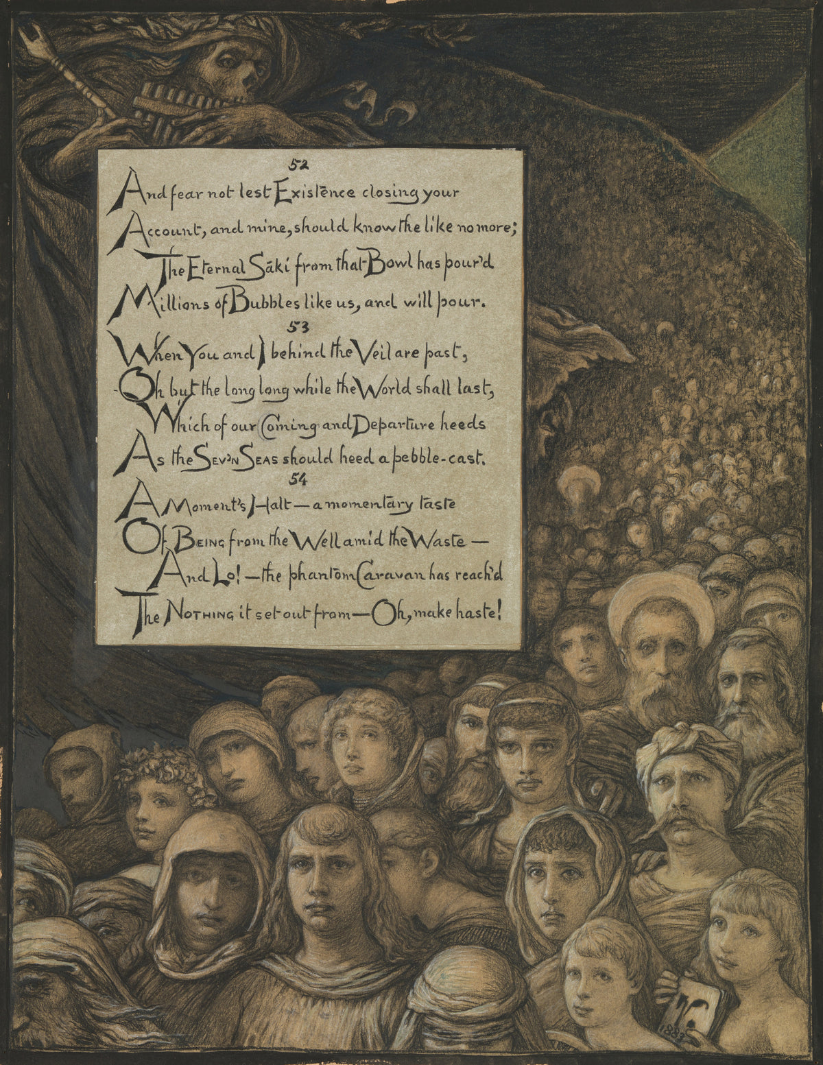 Elihu Vedder — Rubáiyát of Omar Khayyám: Death's Review | Illustration Art Print