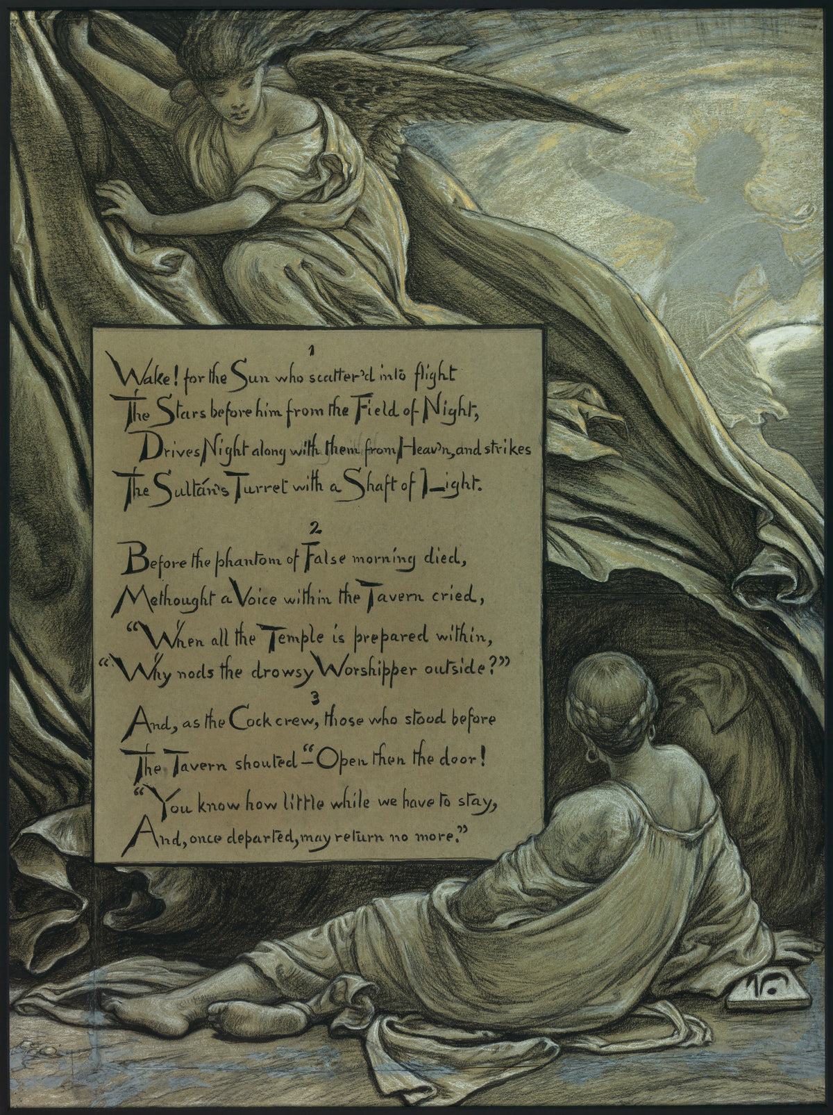 Elihu Vedder — Rubáiyát of Omar Khayyám: The Awakening | Illustration Art Print