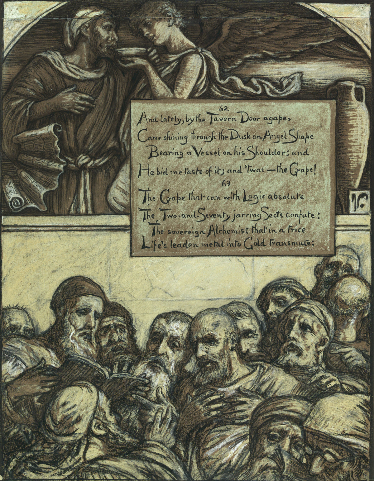 Elihu Vedder — Rubáiyát of Omar Khayyám: The Jarring Sects | Illustration Art Print