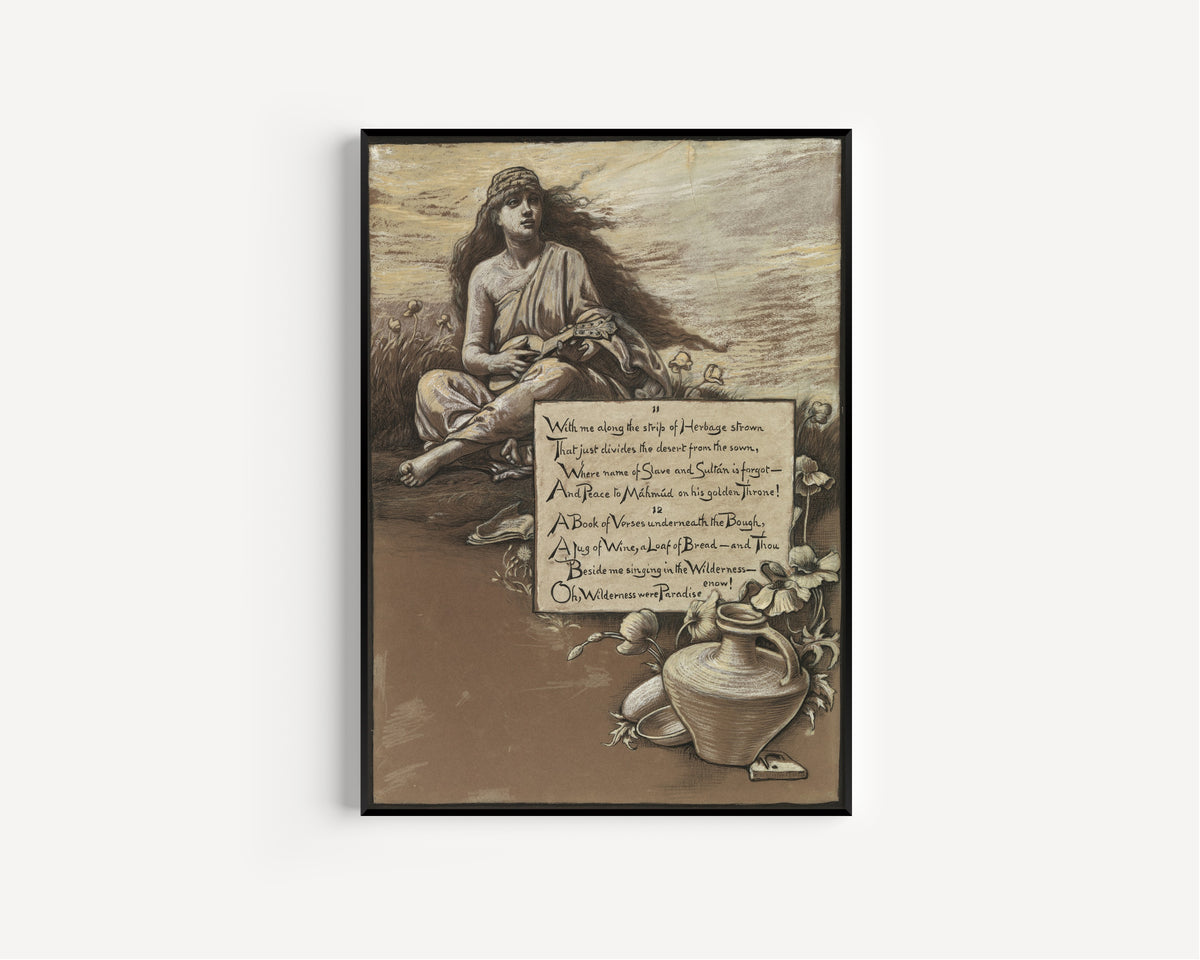 Elihu Vedder — Rubáiyát of Omar Khayyám: The Song in the Wilderness | Illustration Art Print