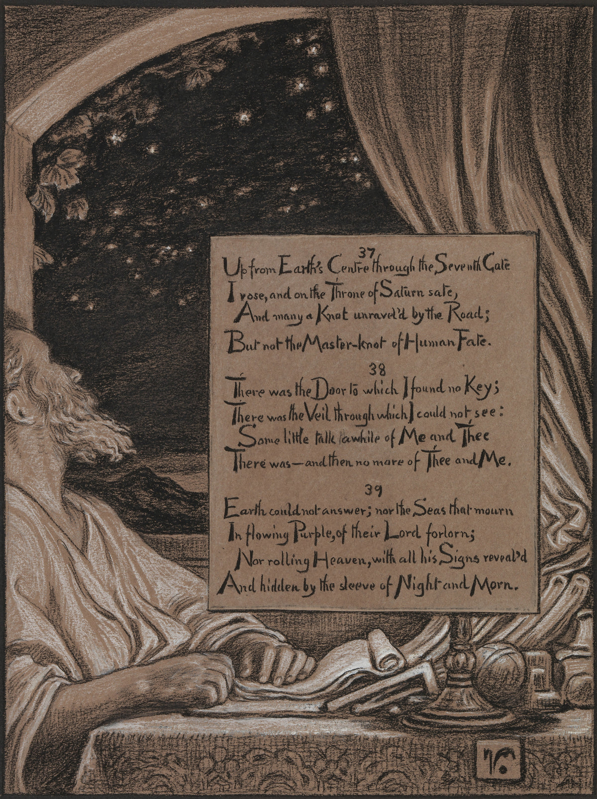 Elihu Vedder — Rubáiyát of Omar Khayyám: Vain Questioning | Illustration Art Print