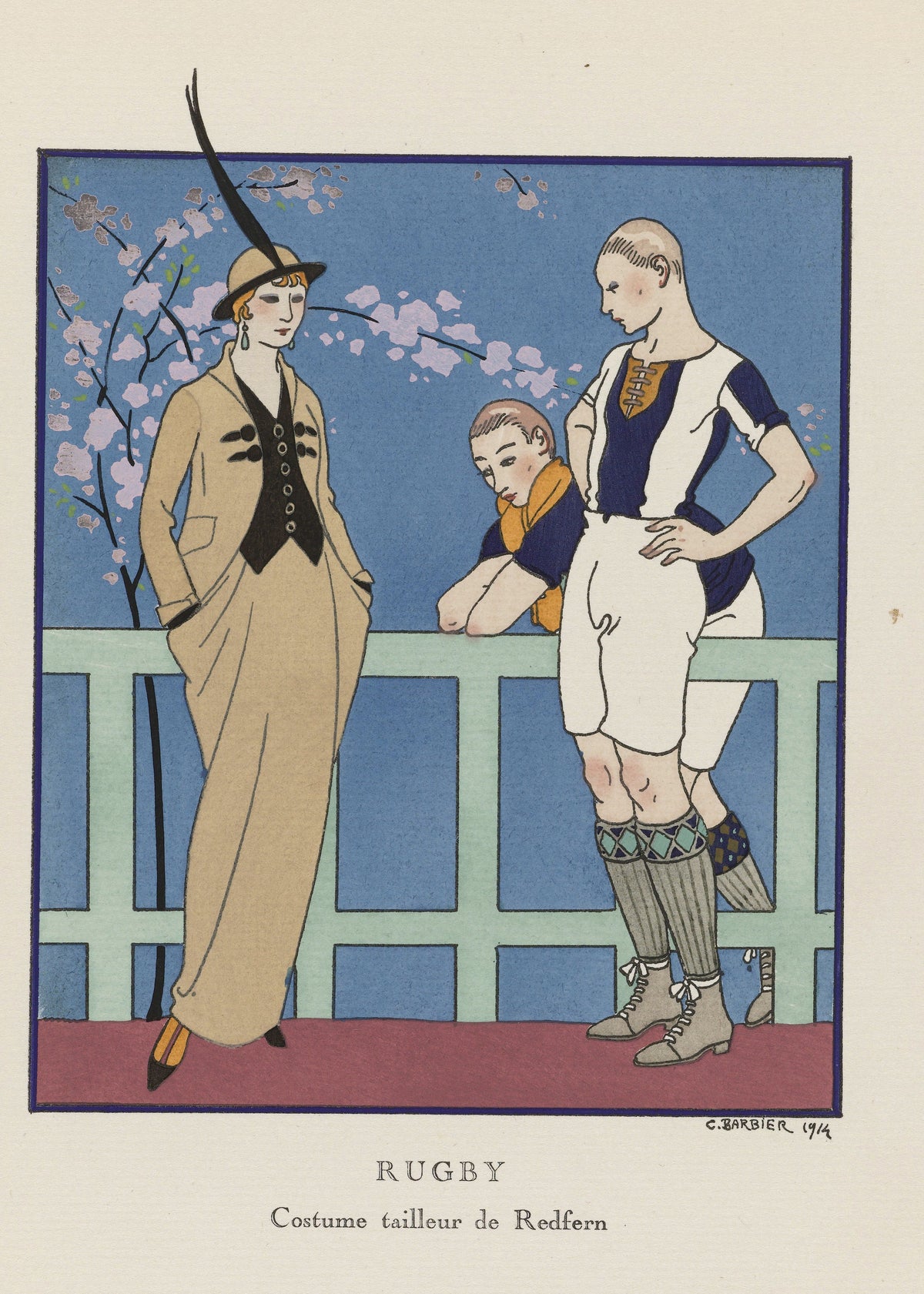 George Barbier — Rugby, costume tailleur de Redfern | Art Deco Fashion Print