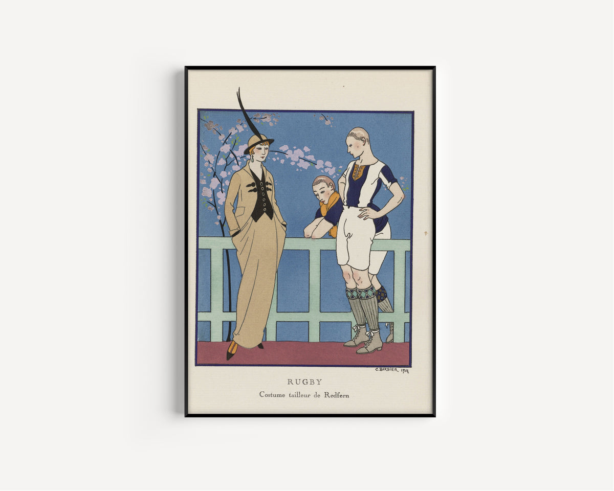 George Barbier — Rugby, costume tailleur de Redfern | Art Deco Fashion Print