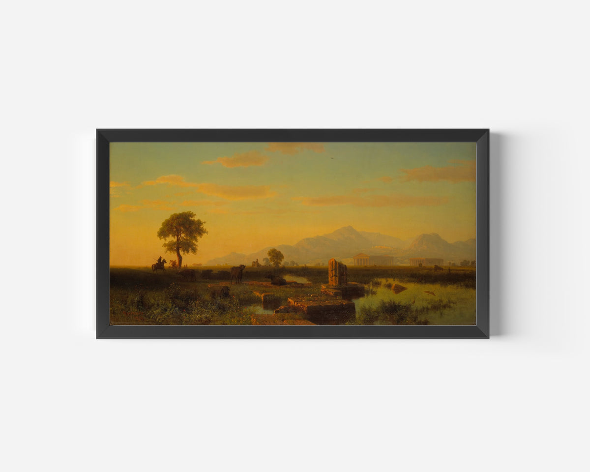 Albert Bierstadt — Ruins of Paestum | Landscape Fine Art Print